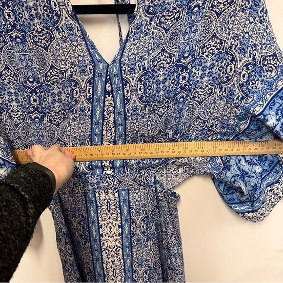 Surf Gypsy Paisley Maxi Dress Swim Cover-Up with open back size small - Picture 12 of 16